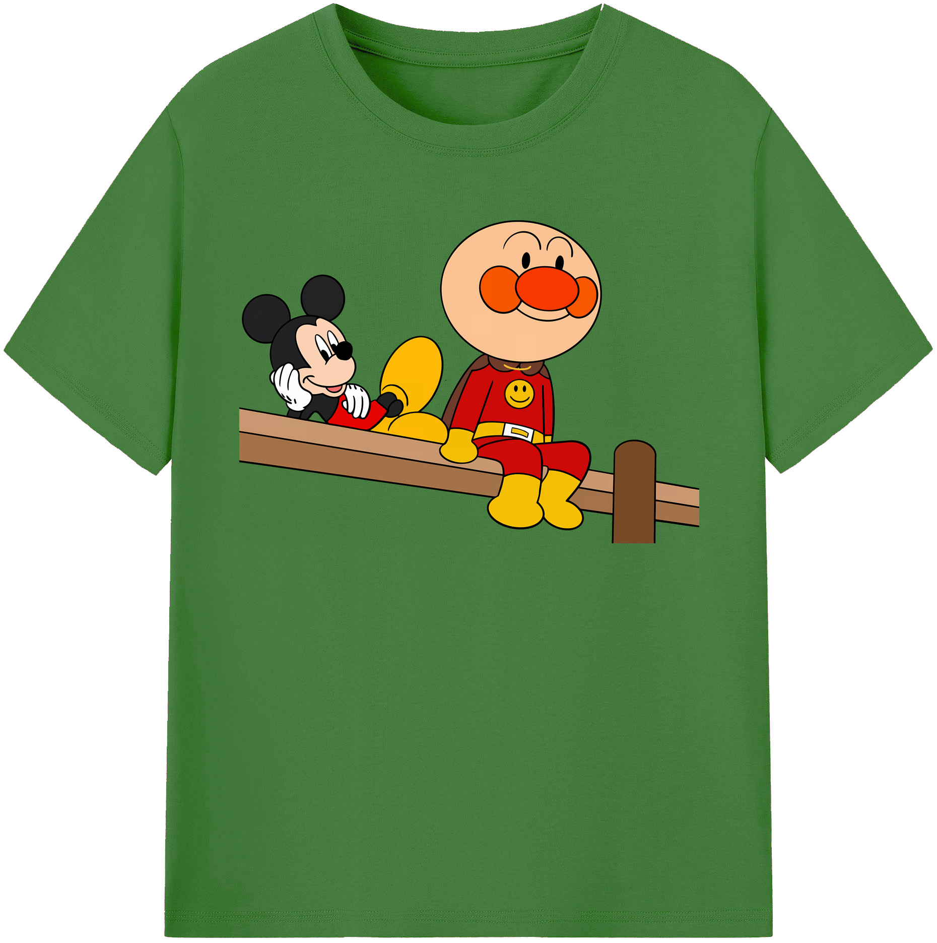 （画像用） アンパンマン Anpanman レディースカジュアルプリントTシャツ（綿100％）
